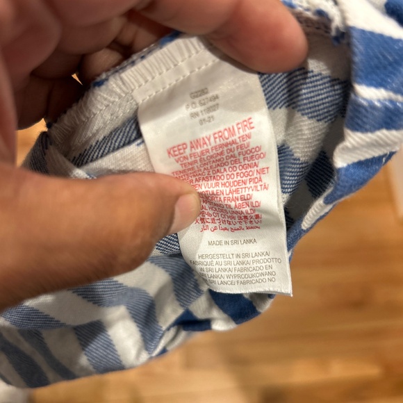 Mini Boden Girls Striped Overall Denim Dress. Size 2Y-3Y - Picture 6 of 7